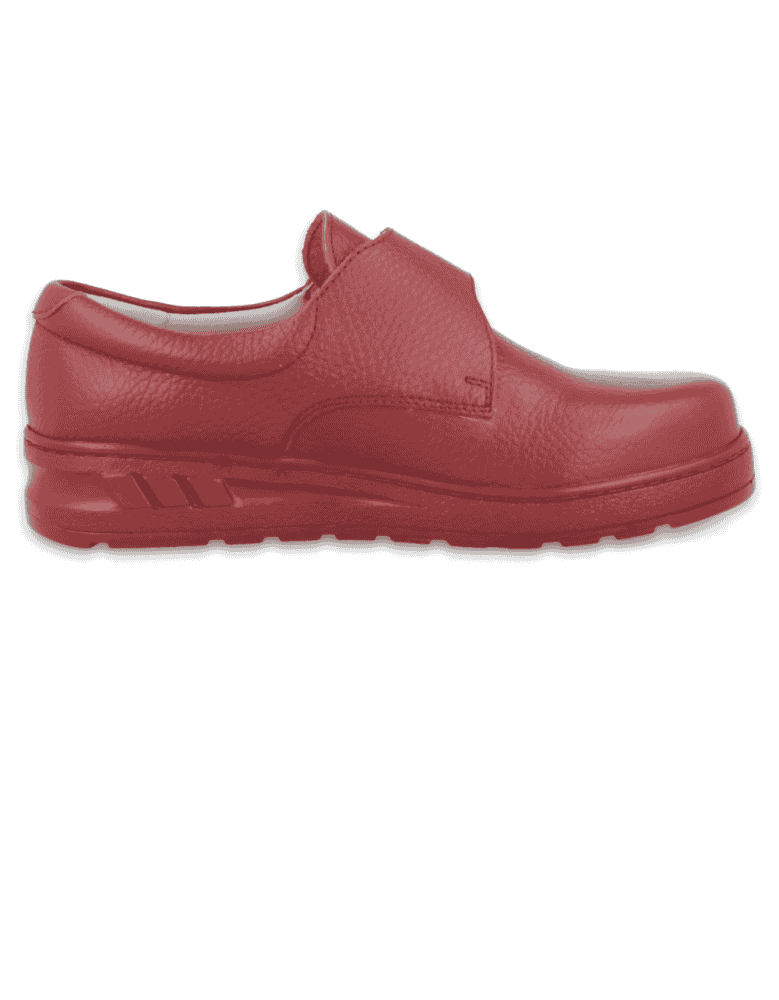 ZAPATO SANITARIO UNISEX MEDIC VELCRO 10 ROJO