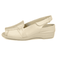 SANDALIA SEÑORA PIES ANCHOS, ROCIO E9 BEIGE