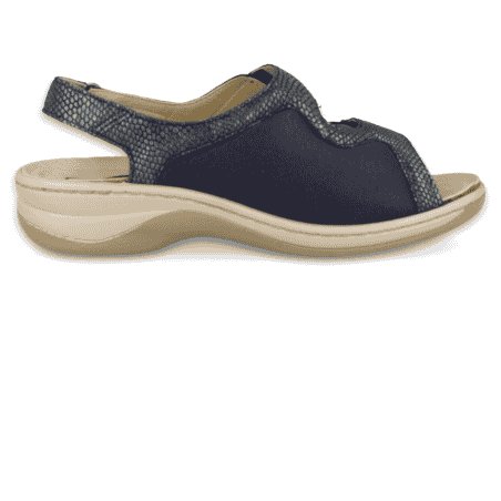 SANDALIA JULIA 04 AZUL D'Torres®, PARA PIES DELICADOS Y ANCHOS CON JUANETES