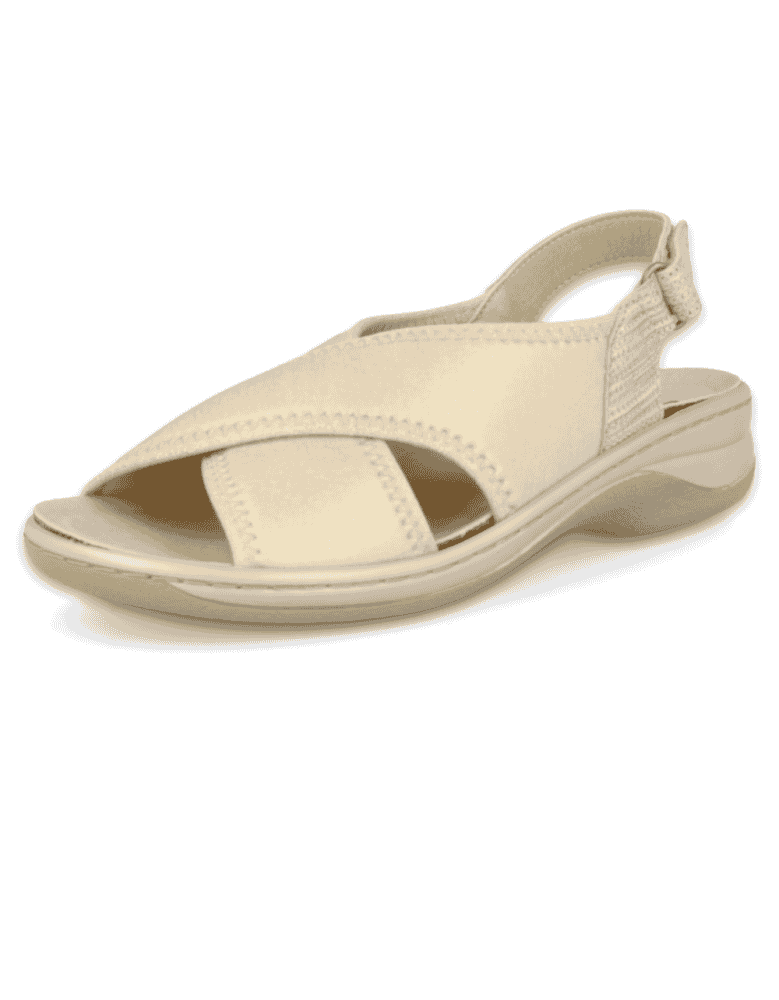 SANDALIAS CÓMODAS SEÑORA, FLORA 09 BEIGE