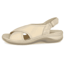 SANDALIAS CÓMODAS SEÑORA, FLORA 09 BEIGE