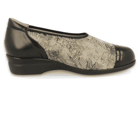 ZAPATOS SEÑORA PIES ANCHOS Y DELICADOS, FLAVIA E1 NEGRO