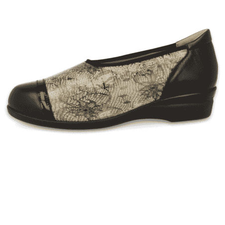 ZAPATOS SEÑORA PIES ANCHOS Y DELICADOS, FLAVIA E1 NEGRO