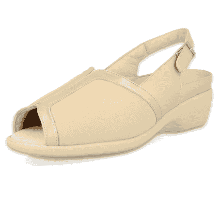 SANDALIAS SEÑORA PALA DE LICRA PARA PIES ANCHOS, ADA D1 BEIGE