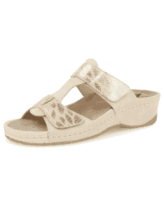 SANDALIAS PIES DELICADOS MUJER, GALDAR 03 BLANCO - Microfibra, con horma  ancha.