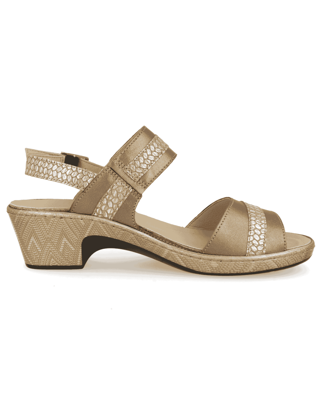 SANDALIAS CÓMODAS SEÑORA, AMAYA 84 BRONCE - Sandalia plantilla