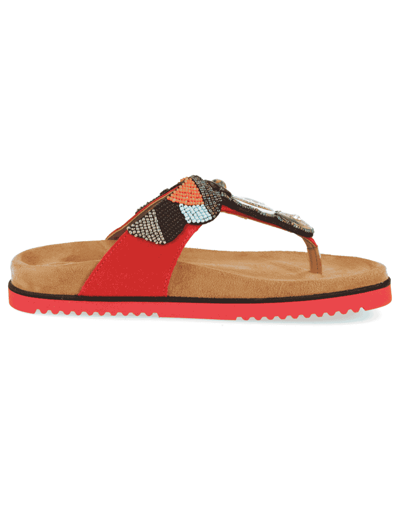 SANDALIAS CÓMODAS SEÑORA, LAIA 10 ROJO