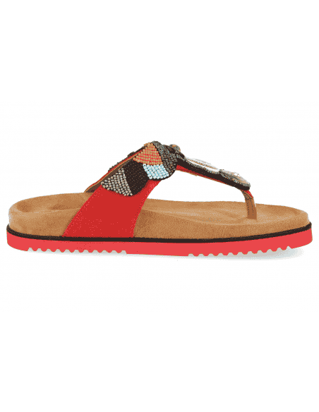 SANDALIAS CÓMODAS SEÑORA, LAIA 10 ROJO