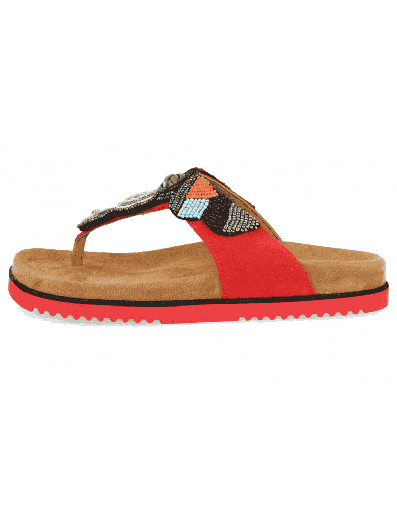 SANDALIAS CÓMODAS SEÑORA, LAIA 10 ROJO