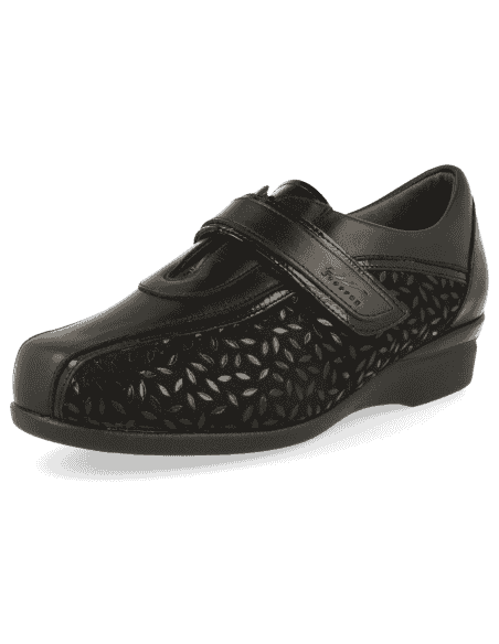 DELICATED FEET WOMEN SHOE, CASANDRA 19 PETALS BLACK