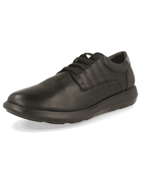 ZAPATO CÓMODO, PIES DELICADOS CABALLERO, ALEX 01 NEGRO - Piel adaptable, horma  ancha.