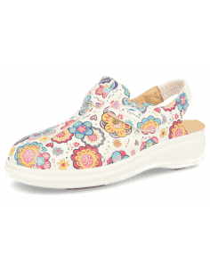 SANITARY CLOGS WITH STRAP, MASTER PLUS FLOWERS