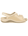 SANDALIA JULIA BEIGE D'Torres®, PARA PIES DELICADOS Y ANCHOS CON JUANETES