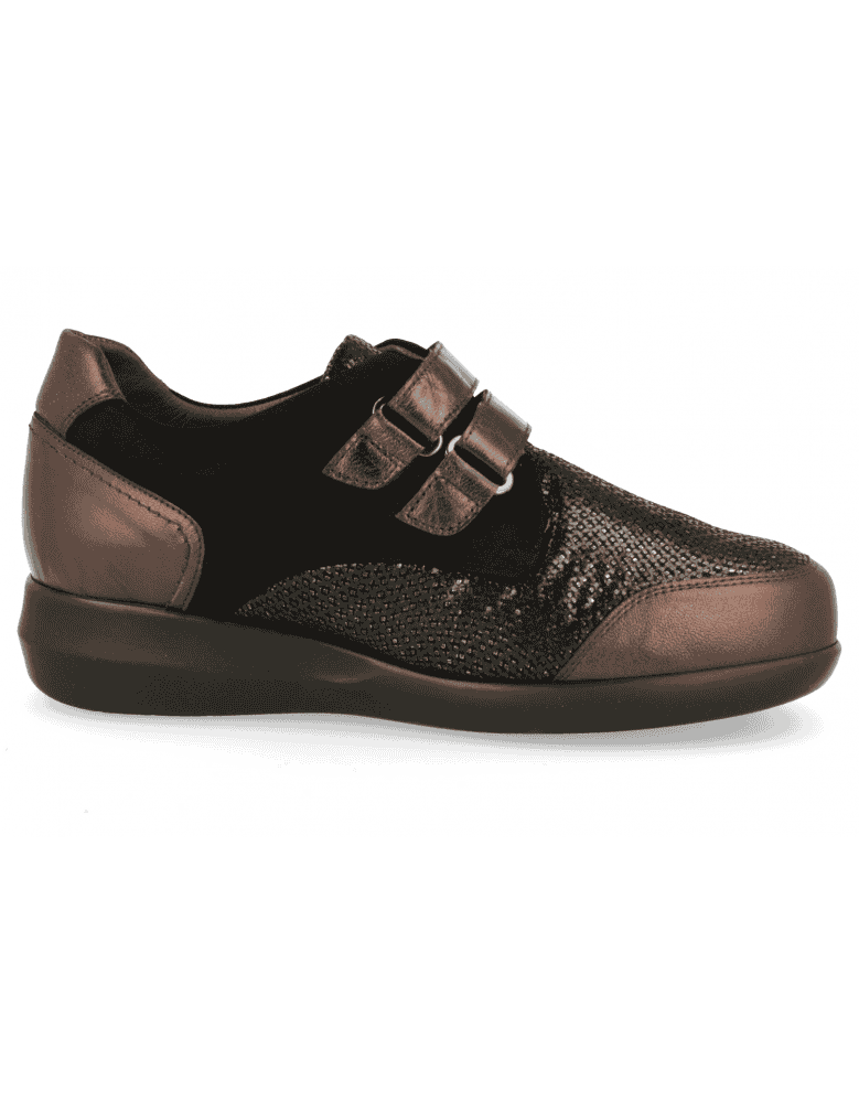 THERAPEUTIC WOMEN SHOES OF LEATHER AND LYCRA,...