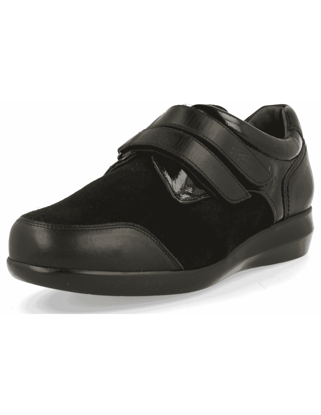 ZAPATO SEÑORA PIES DIABETICOS, GINA 01 NEGRO - Fabricado en Piel y lycra de  1ª calidad