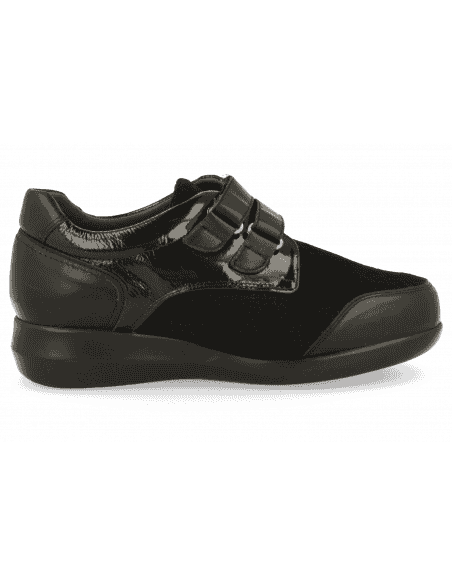 THERAPEUTIC WOMEN SHOES OF LEATHER AND LYCRA, DELICATED FEET, EXTRA-LARGE WIDTH