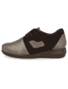 ZAPATO SEÑORA PIES ANCHOS, LINA VELCRO MARRÓN