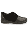ZAPATO SEÑORA PIES ANCHOS, LINA VELCRO NEGRO