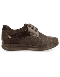 COMFORTABLE LEATHER WOMEN SHOES, DALIA 02 BROWN 2