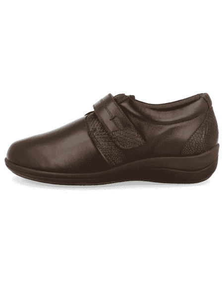 ZAPATOS ANCHOS SEÑORA PARA PIES DELICADOS, LARA 02 MARRÓN