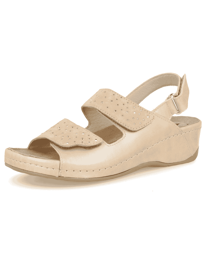 SANDALIA ELENA BEIGE D'Torres®, PARA PIES...