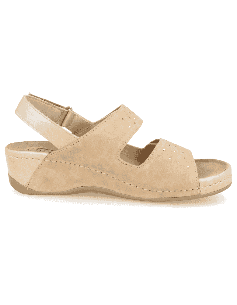SANDALIA ELENA BEIGE D'Torres®, PARA PIES...