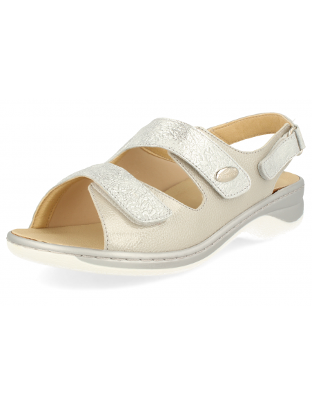Julia 2019 Silver, wide and comfortable sandal, designed for feet with bunions.
