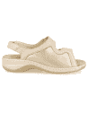 SANDALIA JULIA E6 BEIGE-DORADO D'Torres®, PARA PIES DELICADOS Y ANCHOS CON JUANETES