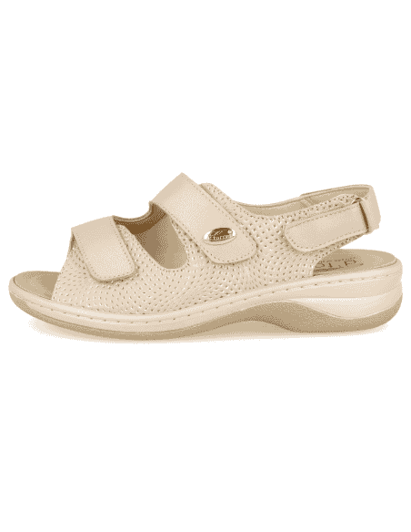 SANDALIA JULIA 2021 BEIGE D'Torres®, PARA PIES DELICADOS Y ANCHOS CON JUANETES