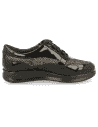 SNEAKER FOR WOMEN WITH DELICATE FEET , BIBIANA 21 BLACK SILVER - Extra width.