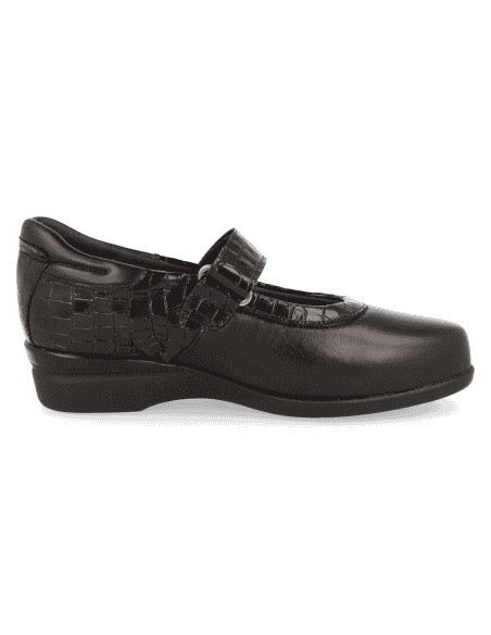ZAPATO CÓMODO SEÑORA, PIES DELICADOS, AMELIE 01 NEGRO