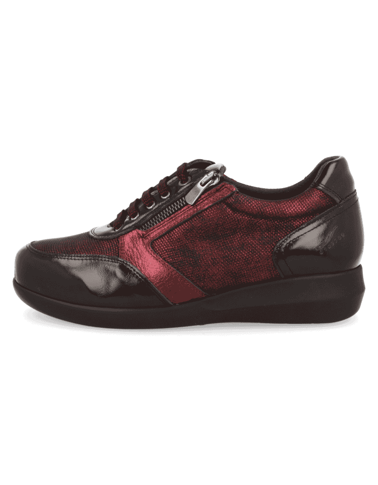 Zapato DiabCare® Señora Irma Negro Burdeos |...