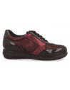 Zapato DiabCare® Señora Irma Negro Burdeos | Horma K+ Extra Ancha