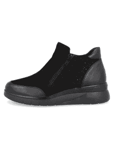 MANILA WOMEN BLACK 2023 LEATHER BOOTY, EXTRA-LARGE WIDTH