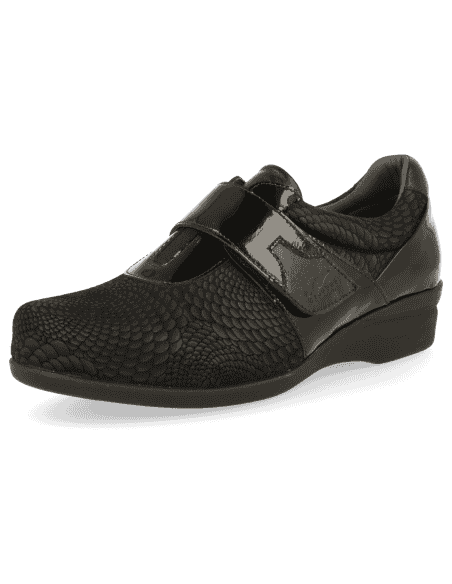 COMFORT WOMEN SHOES, ESTELA 2023 BLACK/GOLD