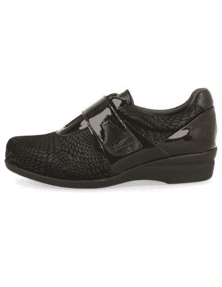 ZAPATO ORTOPÉDICO DE SEÑORA PIES DELICADOS Y ANCHOS, ESTELA NEGRO