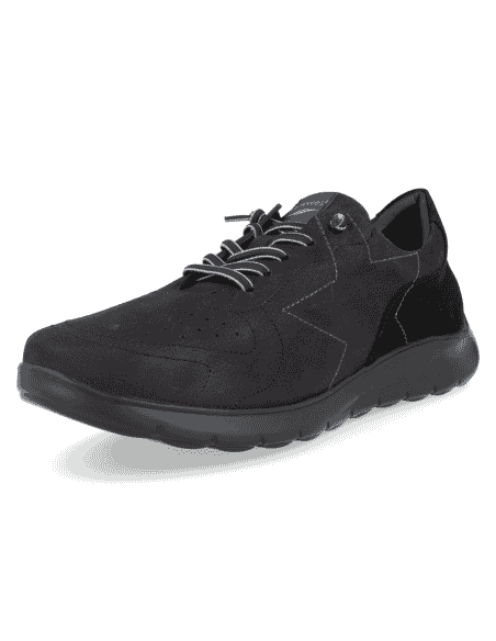 ZAPATO CÓMODO DE CABALLERO, HORMA ANCHA, SANDRO 01 NEGRO