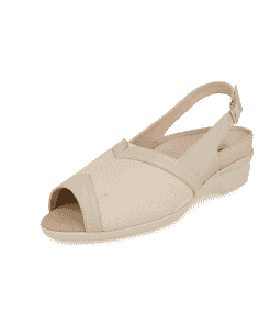 SANDALIA SEÑORA PIES ANCHOS Y DELICADOS, LUGANO  44 TOSTADO