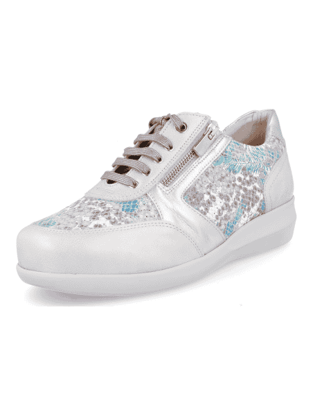 THERAPEUTIC WOMEN SHOES IRMA 23 SILVER,  LARGE WIDTH