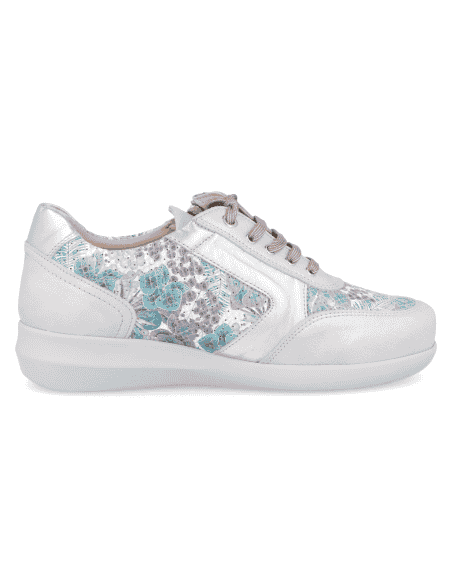 ZAPATO SEÑORA HORMA EXTRA ANCHA PARA PIES DELICADOS, IRMA 23 PLATA