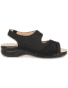SANDALIA FRIDA NEGRO-MULTI D'Torres®, PARA PIES DELICADOS Y ANCHOS CON JUANETES