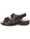 SANDALIA FRIDA NEGRO-MULTI D'Torres®, PARA PIES DELICADOS Y ANCHOS CON JUANETES