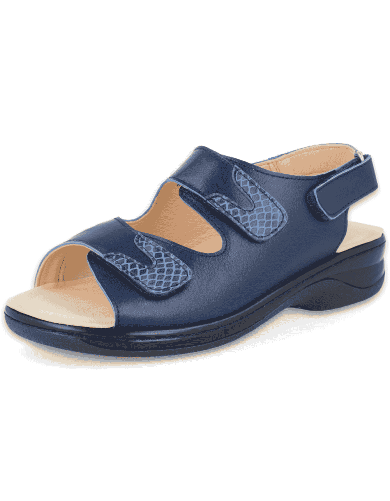 Frida Navy Blue, wide and comfortable sandal,...