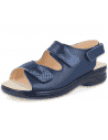 Frida Navy Blue, wide and comfortable sandal, designed for feet with bunions.