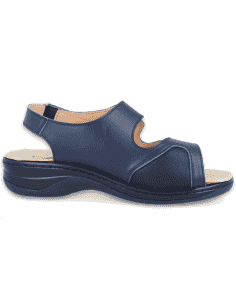 Frida Navy Blue, wide and comfortable sandal, designed... 2