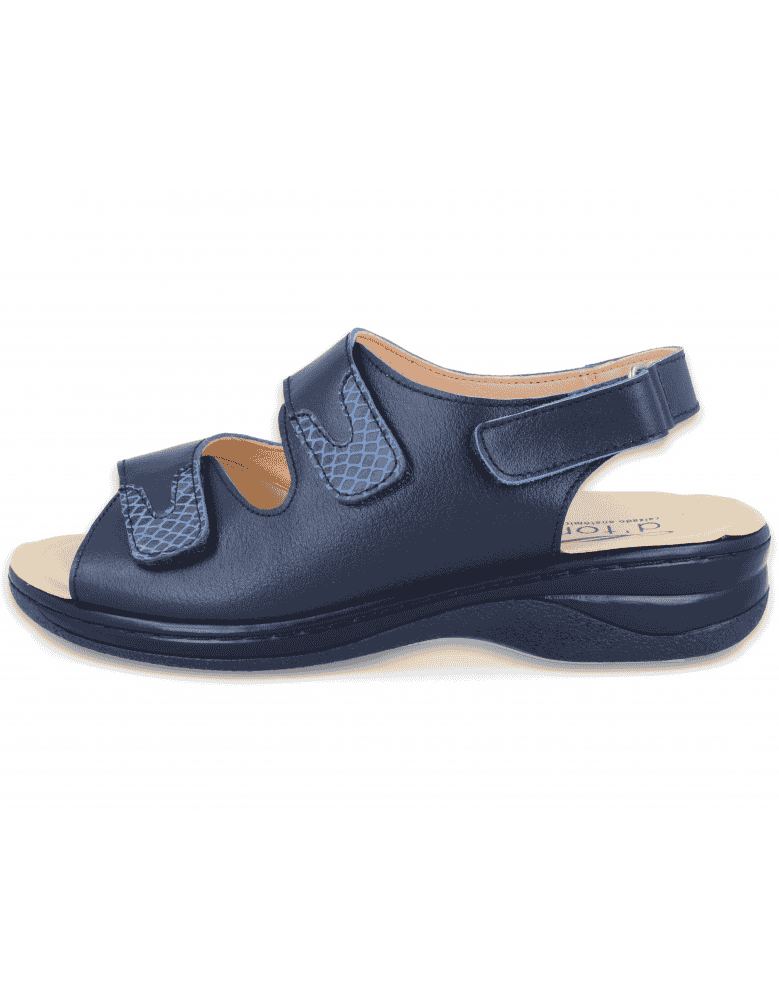 Frida Navy Blue, wide and comfortable sandal,...