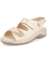 SANDALIA FRIDA BEIGE D'Torres®, PARA PIES DELICADOS Y ANCHOS CON JUANETES