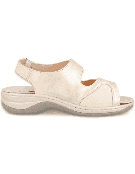 Sandalia Frida Beige D'Torres® | DiabCare® Pie Diabético y Pies Anchos con Juanetes