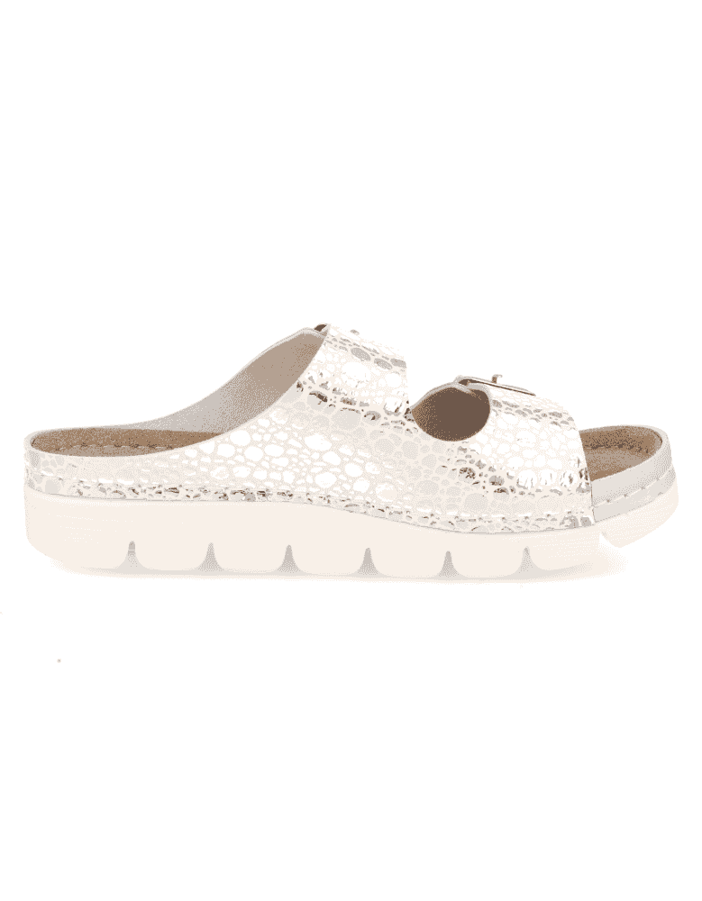 Comfortable sandal, Model DENIA SILVER