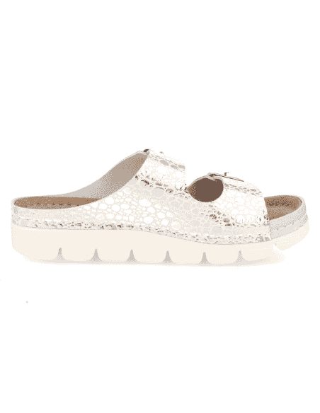 SANDALIA DENIA PLATA D'Torres®, CÓMODA Y ELEGANTE CON PLANTA ANATÓMICA ACOLCHADA